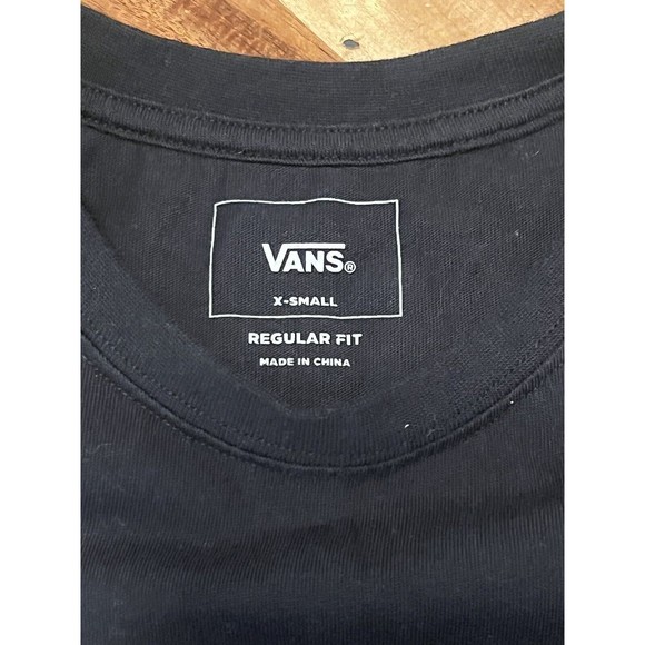 Vans Off The Wall‎ XS Tee Shirt. Pocket Front And Back Logo Black - Picture 5 of 5